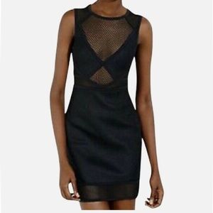 Express Mixed Mesh Bodycon Dress